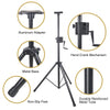 Sound Town STSDA-78CU-PAIR 2-Pack Crank-Up Tripod Speaker Stands, with Carry Bags, Pole-Mount Adapter Brackets, Black - Features, aluminum adapter, metal base, non-slip feet, hand crank mechanism, durable reinforced metal tube