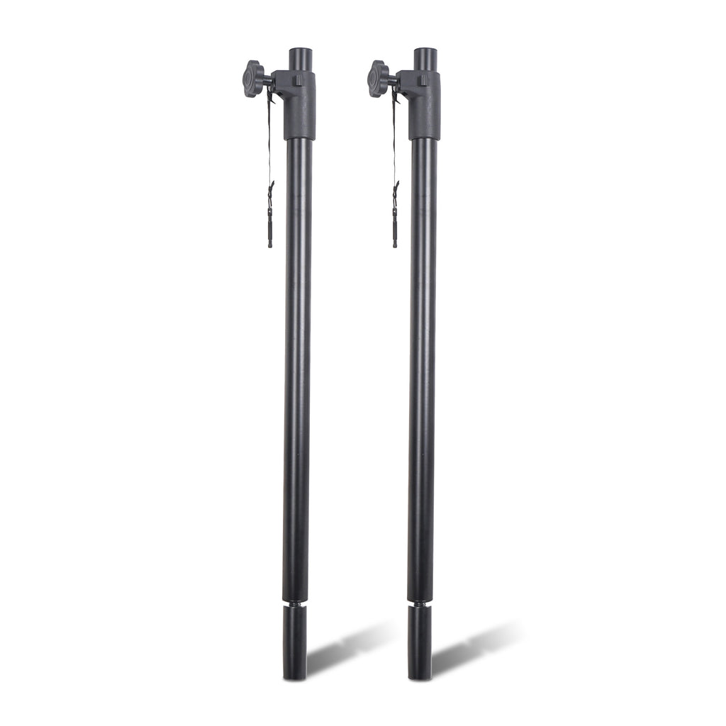 Sound Town STSDA-ADM54B-PAIR 2-pack Subwoofer/Speaker Poles with Adjustable Height, M20 Threaded Lower End & 35mm Adapter, Black