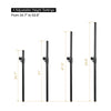 Sound Town STSDA-M54B 2-pack subwoofer mounting poles with M20 threaded mounting inserts - 4 adjustable height settings, from 34.7", 41", 47.3" & 53.6"