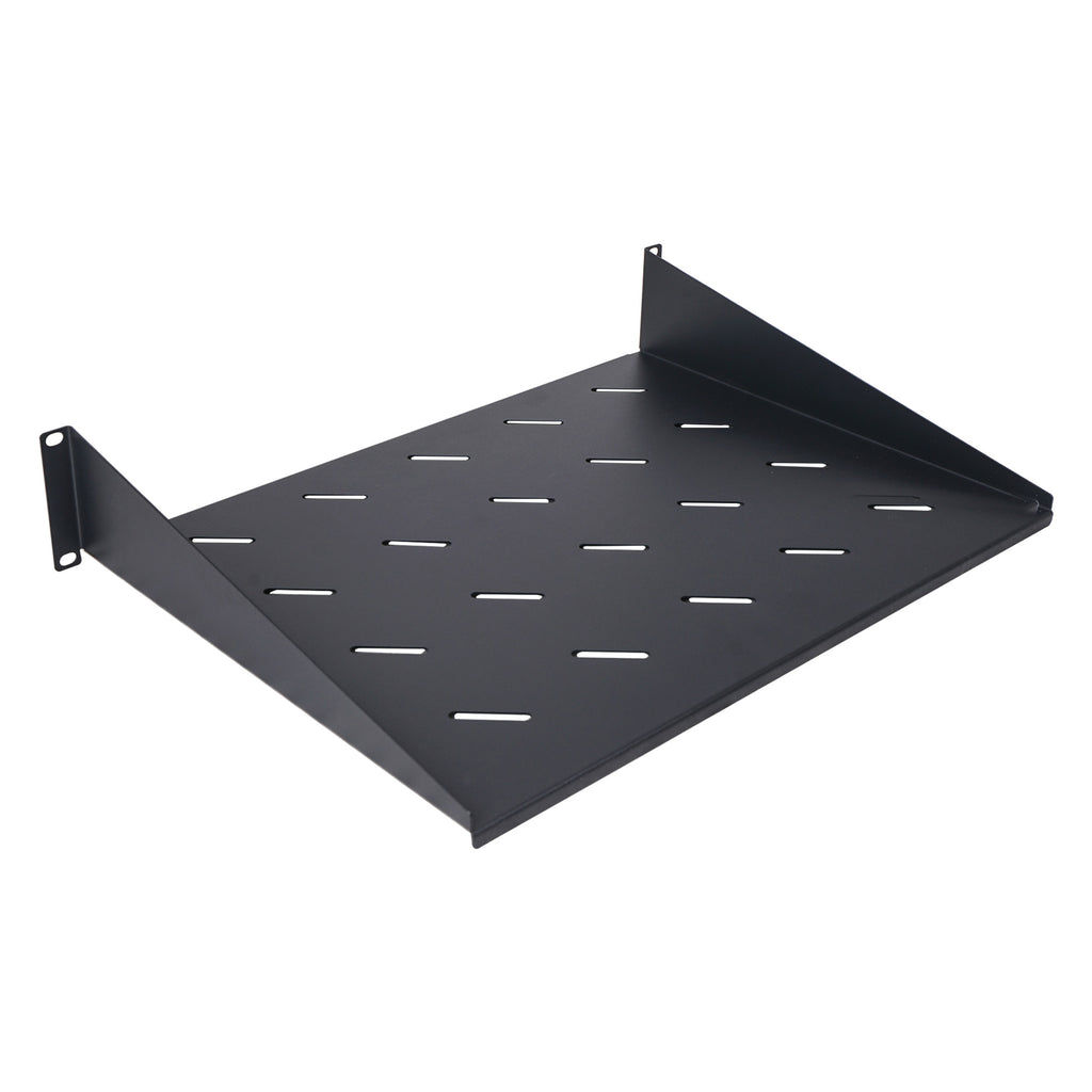 Sound Town STSF-2U14 19" 2U Universal Vented Rack Mount Cantilever Shelf for 19" Flight Case, Network Rack, Cabinets, 14" Deep