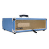 Sound Town STVRC-2BL Vintage 2U Amp Rack Case, 12.5" Depth with Rubber Feet, Dust Cover, Kickstand, Beau Blue - Retrorack