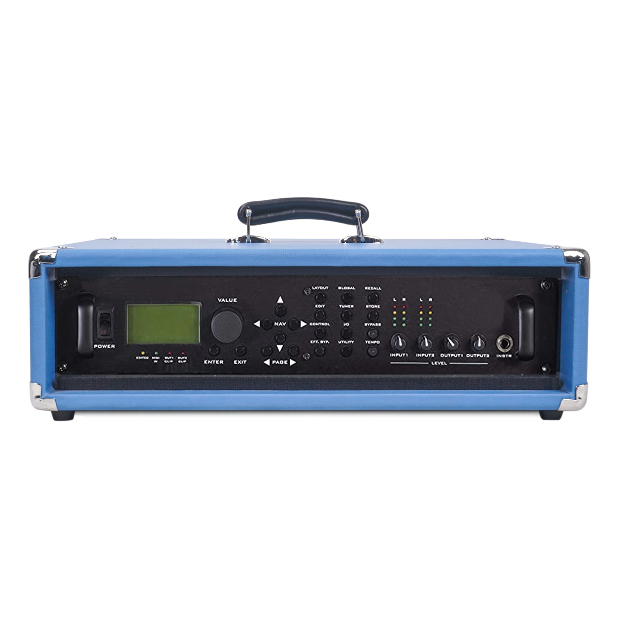 STVRC-2BL | Vintage 2U Amp Rack Case, 12.5