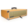 Sound Town STVRC-2OR Vintage 2U Amp Rack Case, 12.5" Depth with Rubber Feet, Dust Cover, Kickstand, Orange - Right Panel