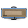 Sound Town STVRC-3BL Vintage 3U Amp Rack Case, 12.5" Depth with Rubber Feet, Dust Cover, Kickstand, Beau Blue - Portable, Stylish