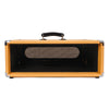 Sound Town STVRC-3OR Vintage 3U Amp Rack Case, 12.5" Depth with Rubber Feet, Dust Cover, Kickstand, Orange - Back Panel