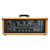 Sound Town STVRC-3OR Vintage 3U Amp Rack Case, 12.5" Depth with Rubber Feet, Dust Cover, Kickstand, Orange - with Amp