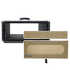 Sound Town STVRC-4BK-R Vintage 4U Amp Rack Case, 12.5" Depth with Rubber Feet, Dust Cover, Kickstand, Black, Refurbished - Removable Covers