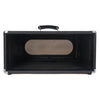 Sound Town STVRC-4BK-R Vintage 4U Amp Rack Case, 12.5" Depth with Rubber Feet, Dust Cover, Kickstand, Black, Refurbished - without Front Cover