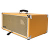 Sound Town STVRC-4OR Vintage 4U Amp Rack Case, 12.5" Depth with Rubber Feet, Dust Cover, Kickstand, Orange - Modern Design