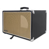Sound Town STVRC-6BK Vintage 6U Amp Rack Case, 12.5" Depth with Rubber Feet, Dust Cover, Kickstand, Black - Left Panel