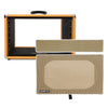 Sound Town STVRC-6OR Vintage 6U Amp Rack Case, 12.5" Depth with Rubber Feet, Dust Cover, Kickstand, Orange - Removable Covers