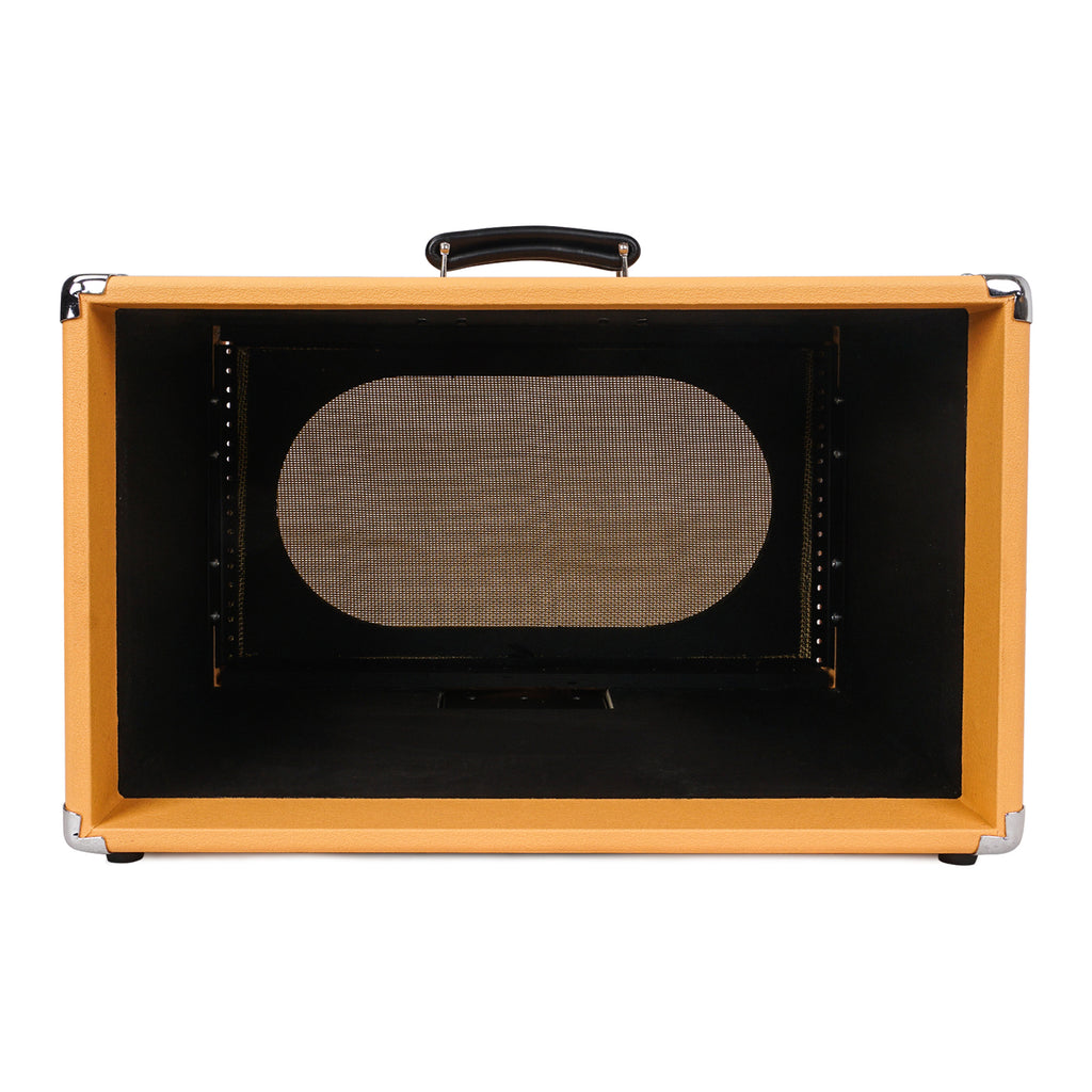 Sound Town STVRC-6OR Vintage 6U Amp Rack Case, 12.5" Depth with Rubber Feet, Dust Cover, Kickstand, Orange - without Front Panel