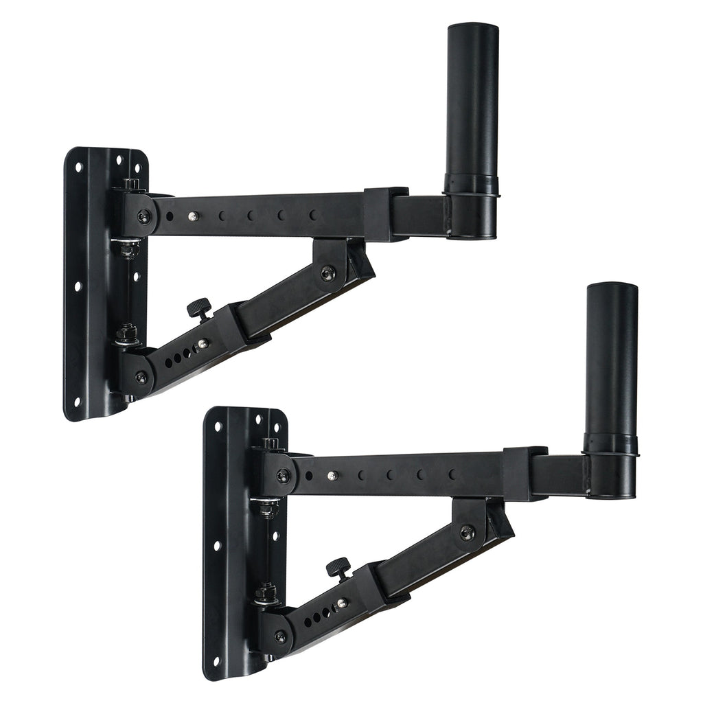 Sound Town STWSD-048B-R Pair of Adjustable Wall Mount Speaker Brackets with 180-degree Swivel, Refurbished