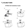 Sound Town STWSD-C30-PAIR 2-Pack Adjustable Ceiling Mount Speaker Brackets with Swivel, 30-degree Tilt Adjustment - Installation Guide, how to install.