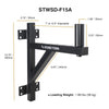 Sound Town STWSD-F15A-PAIR 2-Pack Wall-Mount Speaker Brackets, Fits 35mm Speaker Mounts - Size & Dimensions, Loading Weight Capacity