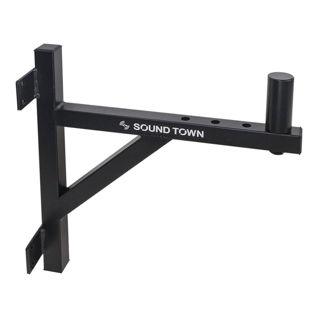 Sound Town STWSD-F15A-PAIR 2-Pack Wall-Mount Speaker Brackets, Fits 35mm Speaker Mounts - Universal Bookshelf Speaker Bracket