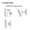 Sound Town STWSD-U40-PAIR 2-Pack Adjustable Wall Mount Speaker Brackets with 180-degree Swivel, 98-degree Tilt Adjustment, Speaker Connectors - Installation Guide, How to Install, Manual, Instructions, Directions