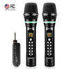 Sound Town SWM01-U2HH-R 100-Channel UHF Rechargeable Wireless Handheld Microphone System with Bluetooth, 1/4" Mini Portable Receiver for Karaoke, Events, Church, Meetings, Refurbished - Built-in Effects