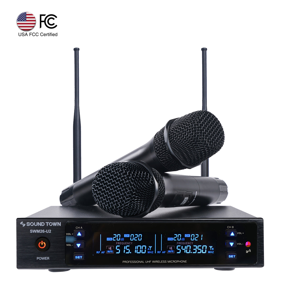 Bluetooth Audio ヘッドユニット SWM26-U2 Series Metal 200 Channels UHF Wireless Microphone System
