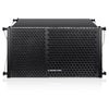 Sound Town ZETHUS-110PWX2 ZETHUS Series 1200W Powered Line Array Speaker System with Two 10-inch Powered Line Array Speakers, Black for Installation, Live Sound, Bar, Club, Church - Front Panel