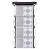 Sound Town ZETHUS-110WPWX4 ZETHUS Series Line Array Speaker System with Four Compact Powered 1 X 10-inch Line Array Speakers, White for Stages, Clubs, Bars, Restaurants, Churches and Schools