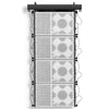 Sound Town ZETHUS-110WX4 | 2 Pairs of 10” Passive Two-Way Line Array Loudspeakers with Flying Frame, Full-Range/Bi-Amp Switchable, Birch Plywood, White
