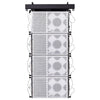 Sound Town ZETHUS-110WX4 ZETHUS Series Line Array Speaker System with Four Compact 1 X 10-inch Line Array Speakers, Full Range/Bi-amp, White for Stages, Clubs, Bars, Restaurants, Churches and Schools