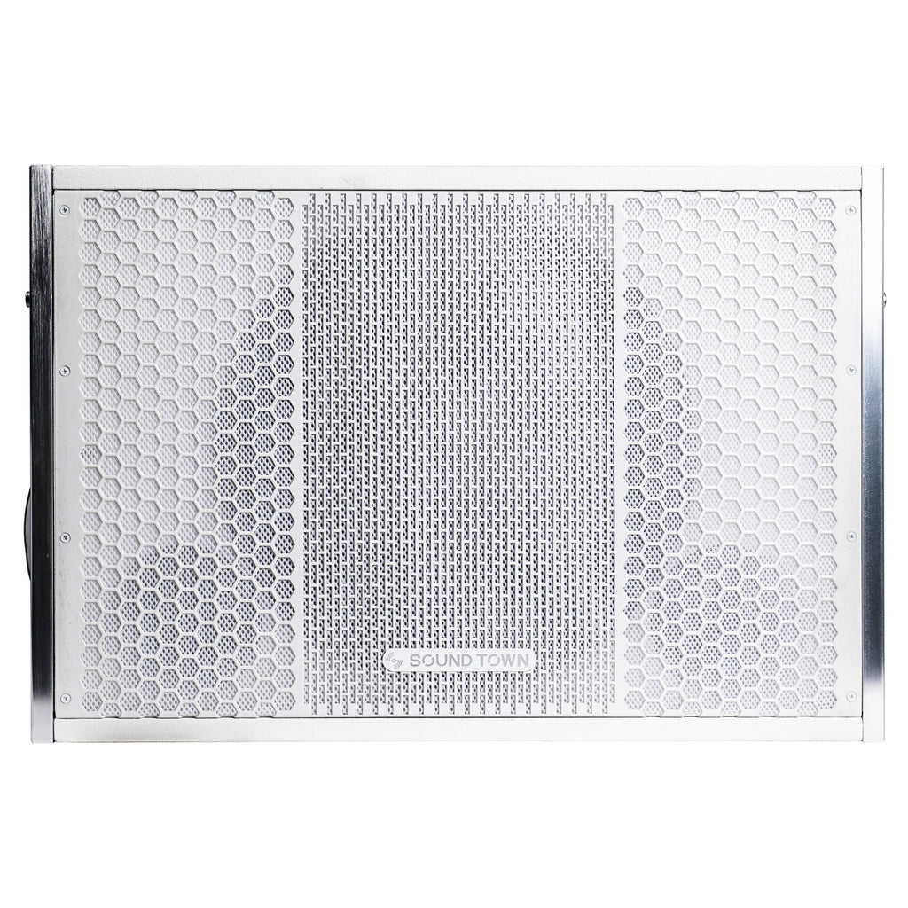 Sound Town ZETHUS-115SW205W ZETHUS Series 15” 1000W Passive Line Array Subwoofer, White for Live Sound, Stage, Clubs, Churches and Schools - Front Panel