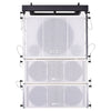 Sound Town ZETHUS-115SWPW208WV2X2 ZETHUS Series Line Array Speaker System with One 15-inch Powered Line Array Subwoofer, Two Compact 2 X 8-inch Line Array Speakers, White - set front panel