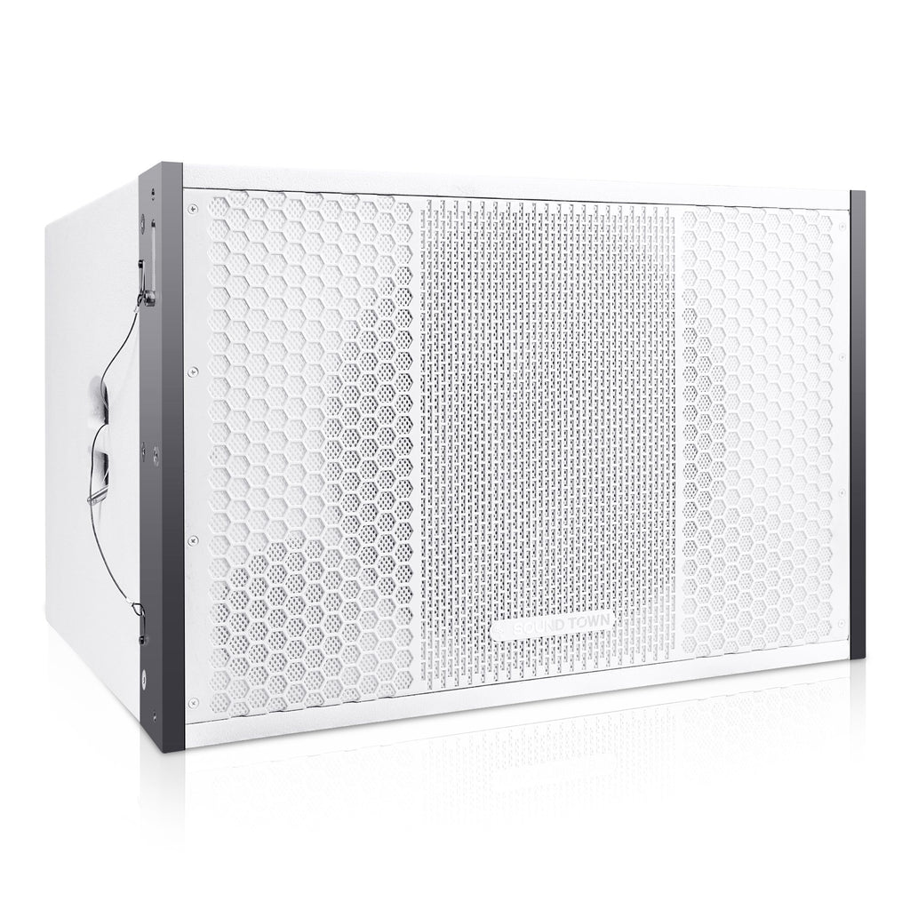 Sound Town ZETHUS-115SW ZETHUS Series 15” 1000W Passive Line Array Subwoofer, White for Live Sound, Stage, Clubs, Churches and Schools - Right Panel