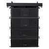 Sound Town ZETHUS-205V2X4 Line Array Speaker System with Four Compact 2 X 5-inch Passive Line Array Speakers, Black for Installation, Live Sound, Bar, Club - Front Panel