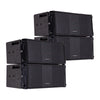 Sound Town ZETHUS-208BV2-2PAIRS Dual 8-inch Line Array Speaker System, Black - 2PAIRS