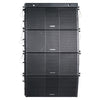 Sound Town ZETHUS-210BX4 ZETHUS Series 4x Dual 10-inch Line Array Loudspeaker System with Titanium Compression Drivers, Full Range  Bi-amp Switchable, Black - Front Panel