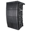 Sound Town ZETHUS-210BX4 ZETHUS Series 4x Dual 10-inch Line Array Loudspeaker System with Titanium Compression Drivers, Full Range  Bi-amp Switchable, Black - Left Panel