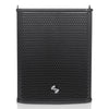 Sound Town ZETHUS-M115SM3X2 ZETHUS Series 2-Pack Compact Passive Line Array PA Speakers, Black, for Live Sound, Stage Performance, Clubs, Churches and Schools - Front Panel