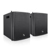 Sound Town ZETHUS-M115SM3X2 ZETHUS Series 2-Pack Compact Passive Line Array PA Speakers, Black, for Live Sound, Stage Performance, Clubs, Churches and Schools - Pair