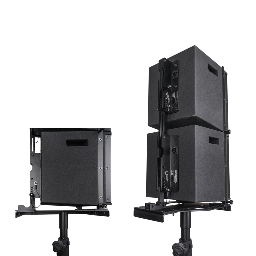 Sound Town ZETHUS-M115SM3X2 ZETHUS Series Line Array Speaker System with One 15" Subwoofer, Two Compact 6 x 3" Line Array Speakers, Black - Mounting Adapter